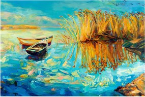 Tablou - Lacul cu bărci (90x60 cm)