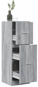 vidaXL Dulap de farmacie, sonoma gri, 40x41x118 cm, lemn prelucrat
