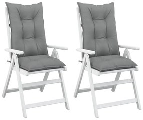 Perne pentru scaun de gradina, 2 buc., gri, 120x50x7 cm 2, Gri, 120 x 50 x 7 cm