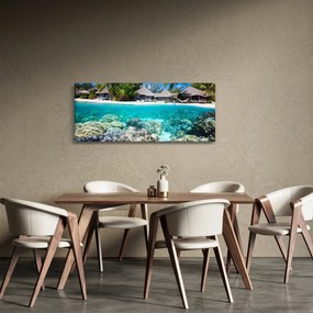 Tablou cu plaja pe insulă tropicală (120x50 cm)