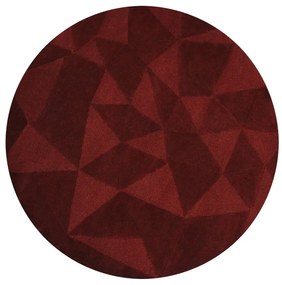 Covor burgundy țesut manual rotund din lână ø 160 cm Shard Red – Flair Rugs