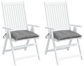 Perne de scaun, 2 buc., gri, 40 x 40 x 7 cm, textil 2, Gri, 40 x 40 x 7 cm