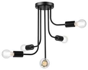Lustră aplicată TRINITY 5xE27/15W/230V negru