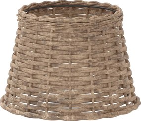 vidaXL Abajur de veioză, maro, Ø25x17 cm, răchită