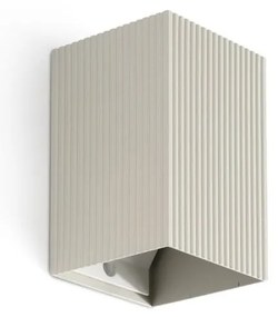 Aplica perete aluminiu striat gri, 1xGU10, LUNE square