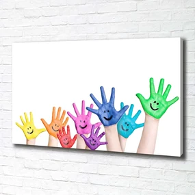 Tablou pe pânză canvas Mâinile vopsite