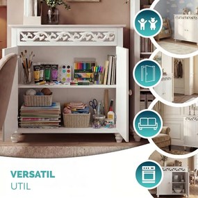 Comodă JERSEY, 76x65x35cm, alb Casaria