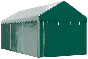 Outsunny Carport tente garage 3 x 6m Acoperiș mașină robust cu 2 uși înfășurate, țesătură 200g PE, verde | Aosom Romania