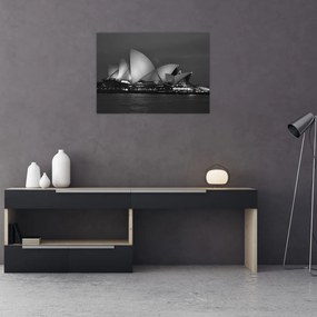 Tablou pe sticlă cu Opera din Sydney (70x50 cm)