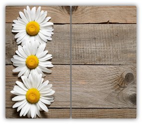 Tocator din sticla lemn daisies