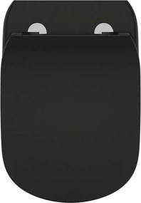 Capac WC soft-close negru Ideal Standard Tesi oval