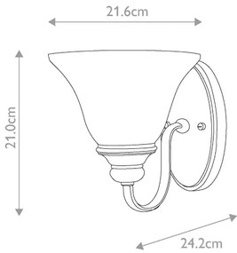 Aplică CELLO 1xE27/60W/230V Hinkley