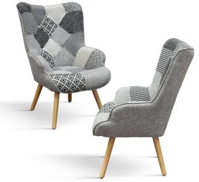 PAZZO DESIGN Fotoliu Ludovica, multicolor| Aosom Romania