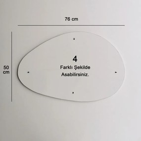 Oglinda PortoAyna76x50cm, Alb