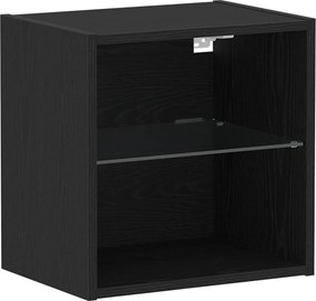 vidaXL Raft flotant cu lumină LED cu raft Negru 40 x 28,5 x 40 cm