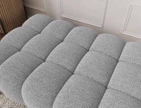 Taburet Tapitat cu Picioare Ferivo, 140x70x40cm, gri bouclé – Sola 04