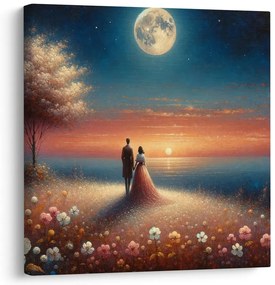Tablou plimbare romantică printre flori