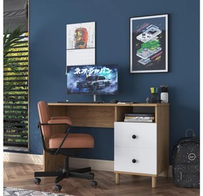 Masă PC Sikine 3 (Nuc + alb) . 1094988