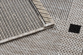 Covor sisal Floorlux 20079 Pătrat argintiu si negru - SECUNDAR-COTATI PRODUSUL