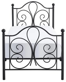 Pat metalic Panama Negru – 90 x 200 cm
