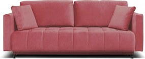 Canapea extensibila ALDO 3L, stofa roz - Element 10, cu lada depozitar