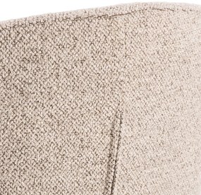 MAZZONI EXPORT CLARA Bej Latte (material Monza 60)/picioare negre - SCAUN MODERN ADÂNC TAPIȚAT PENTRU SALON/LIVING/BIROU LOFT