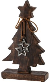 Decorațiune Stars de Crăciun din lemn demango, 18 x 30 x 6 cm