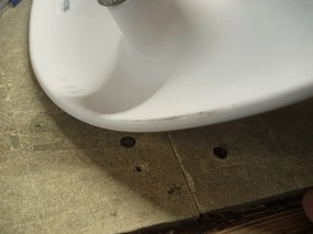 OFERTA Scaun de masa OSAKA din plastic, alb II. calitate