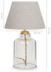 Lampă de masă AYD, 1xE27/40W/230V, gri/transparentă