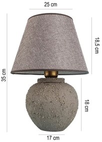 Lampă de masă RAMZES 1xE27/40W/230V maro