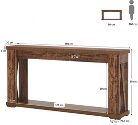 MAM22 - Masa Consola, 160 cm, masuta hol, living, dining, dormitor - Maro