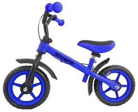 Bicicleta fara pedale, 2 - 6 ani, 12 inch, Albastru, Cu frana, Sezut reglabil