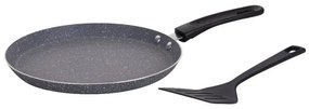 Tigaie pentru clatite cu spatula Oliver Voltz OV51322H24S, 24cm, Finisaj marmura, Inductie, Gri