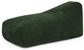 Fotoliu bean bag verde cu tapițerie din catifea reiată Snug 130 – SLOWDOWN