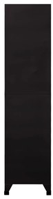 Fiset, negru, 90x45x180 cm, otel Negru, Cu 12 dulapioare, 1