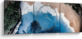 Tablou cu plaja Nusa Penida, Indonesia (cu ceas) (90x30 cm)