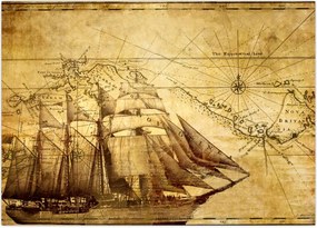 Tablou - Harta veche (70x50 cm)