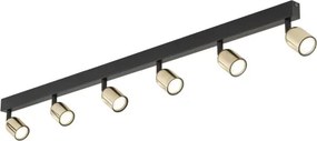 Spot LED RGBW dimabil TOP 6xGU10/6,5W/230V 2700-6500K negru/auriu