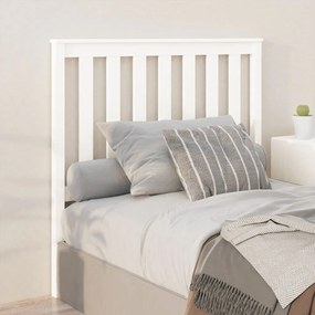 818506 vidaXL Tăblie de pat, alb, 106x6x101 cm, lemn masiv de pin