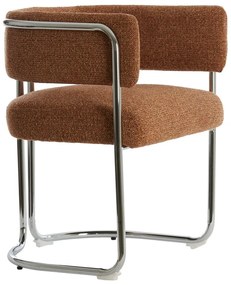 Scaun de sufragerie maro deschis cu cotiere tapițat Adante – Light &amp; Living