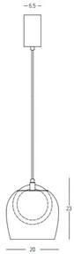 Lustra, Pendul design modern LED LIGHT transparent