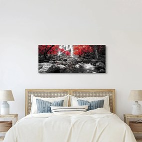 Tablou - Cascade în peisajul de toamnă (120x50 cm)