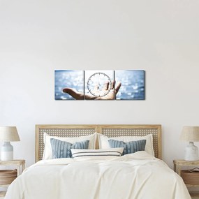 Tabloul cu palma deschisă (cu ceas) (90x30 cm)