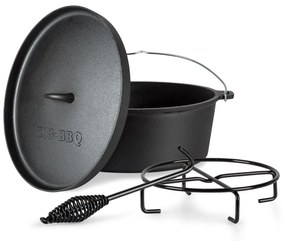 Galloway, oală din fontă, 12,0 oală barbecue, fontă, dimensiune XL / 12 qt / 10,7 l