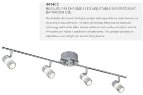 Plafoniera LED directionabila pentru baie IP44 Bubbles 4L 4414CC SRT