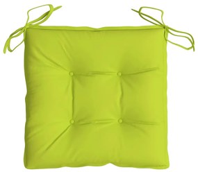 Perne de scaun, 4 buc, verde aprins, 50x50x7 cm, textil 4, verde aprins, 50 x 50 x 7 cm