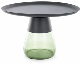 Masa de cafea Tiffany B negru/verde ø70/h43 cm