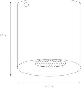 Lucide 09100/01/31 - Lampa spot BODI 1xGU10/50W/230V