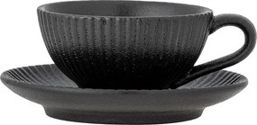 Ceașcă neagră pentru cappuccino din ceramică 200 ml Neri – Bloomingville