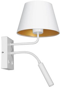 Lampă de perete ARDEN 1xE27/60W+1xG9/8W/230V alb/auriu